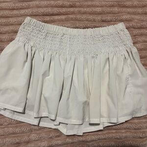 White Smocked Lululemon Flowy Shorts with Pockets. Not sold anymore*